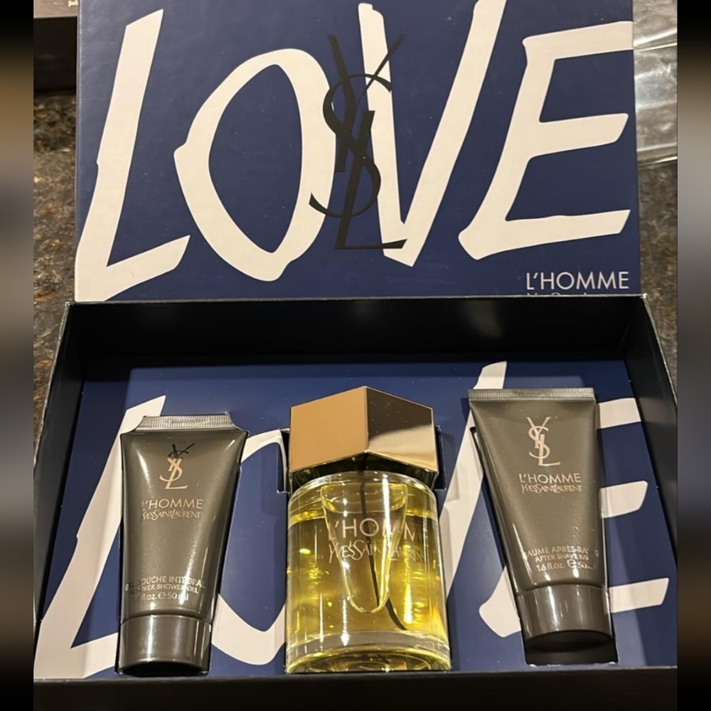 BNIB YSL YVES SAINT LAURENT LOVE 3 PC GIFT SET L'HOMME PERFUME COLOGNE $150 - Picture 3 of 3